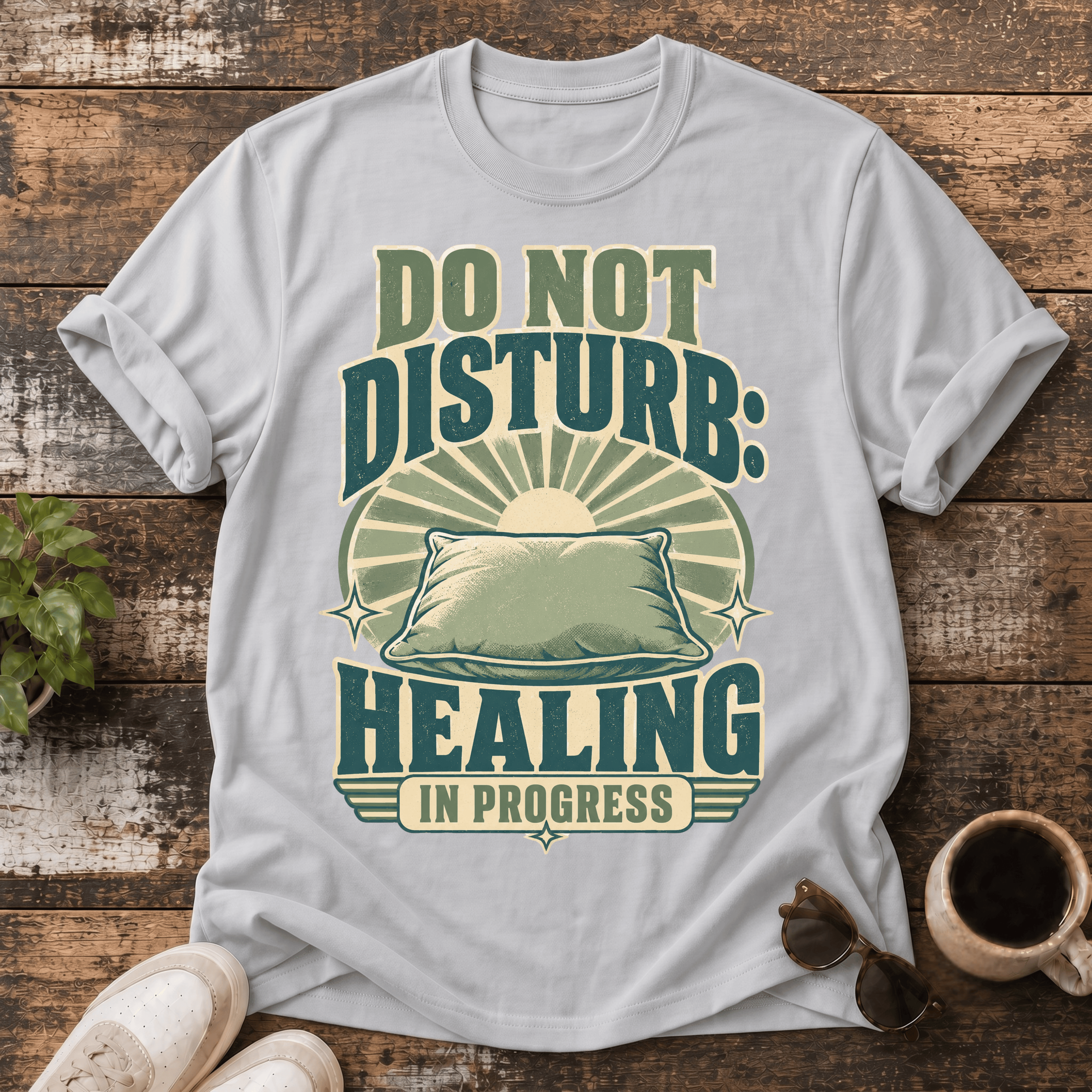 Do Not Disturb T‑Shirt — "Healing in Progress" Vintage Self‑Care Tee