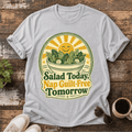 T-Shirt — 'Salad Today, Nap Guilt-Free Tomorrow' Retro Sun Salad Graphic