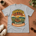 Touched Grass T-Shirt — Retro Sunset 'Touched Grass Would Recommend' Graphic Tee