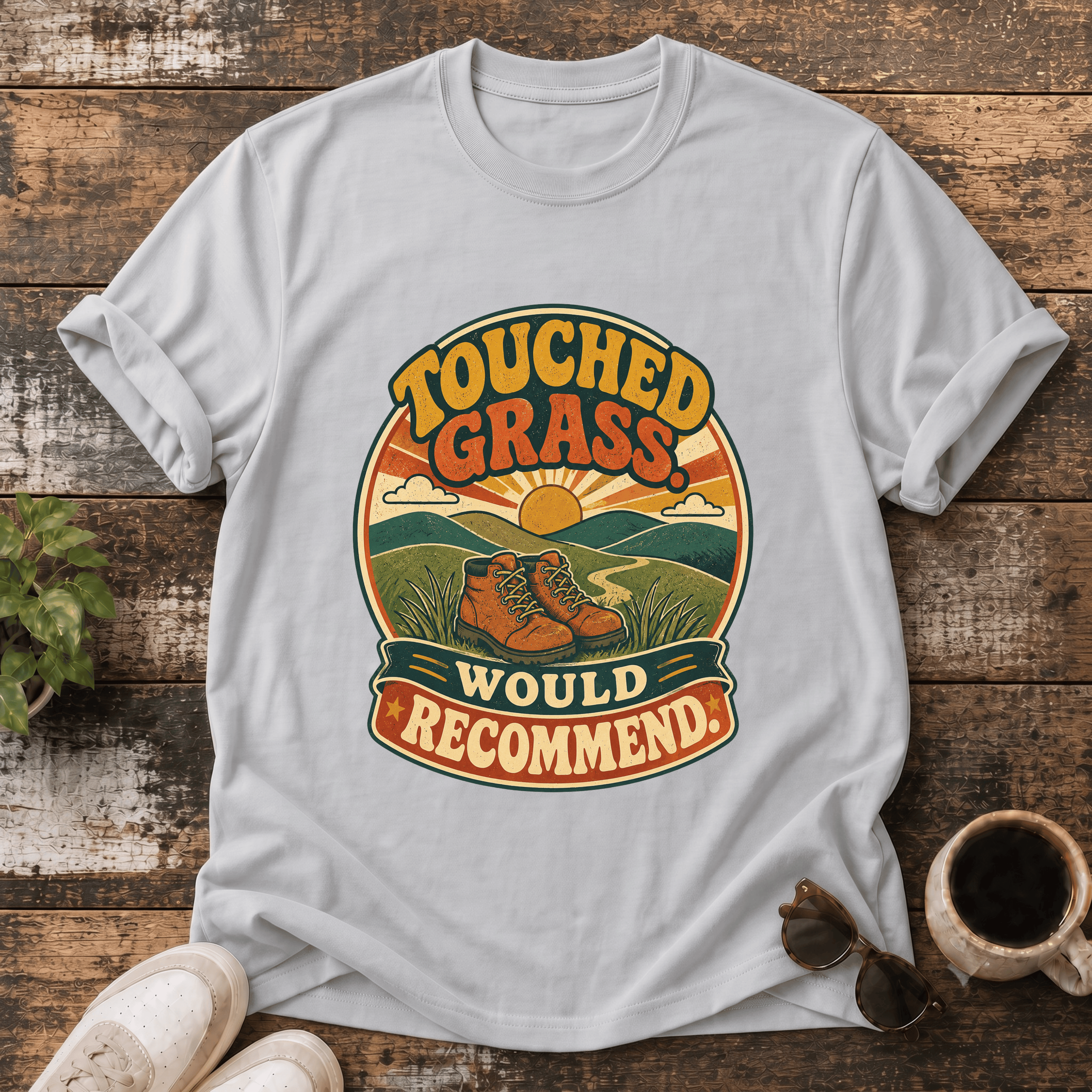Touched Ground would Recommend T Shirt on Palet Boards