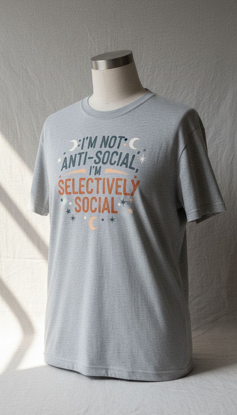 Cotton Blend Crew-Neck Tee
